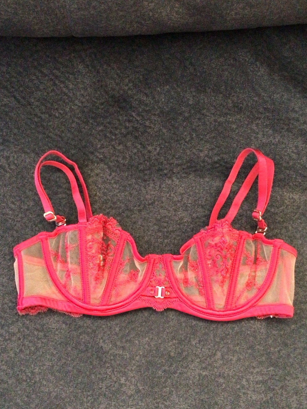 Honey Birdette Gabrielle 32C bra in red